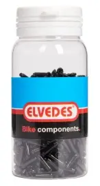 500 TERMINALES "END CAPS" ø2,3mm diámetro ALUMINIO NEGRO