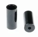 50 FERULAS "END CAPS" Ø3.65mm DIAMETRO INTERIOR (Ø5.5mm DIAMETRO EXTERIOR) x12mm ALUMINIO NEGRO