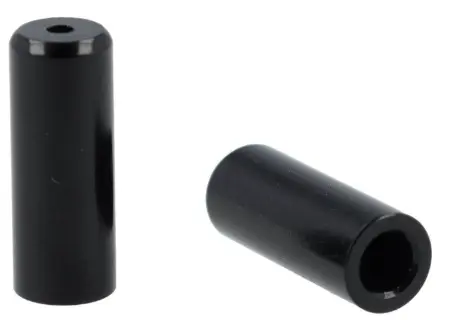 50 FERULAS "END CAPS" ø3.3mm DIAMETRO INTERIOR (ø4.05mm DIAMETRO EXTERIOR) x12mm ALUMINIO NEGRO