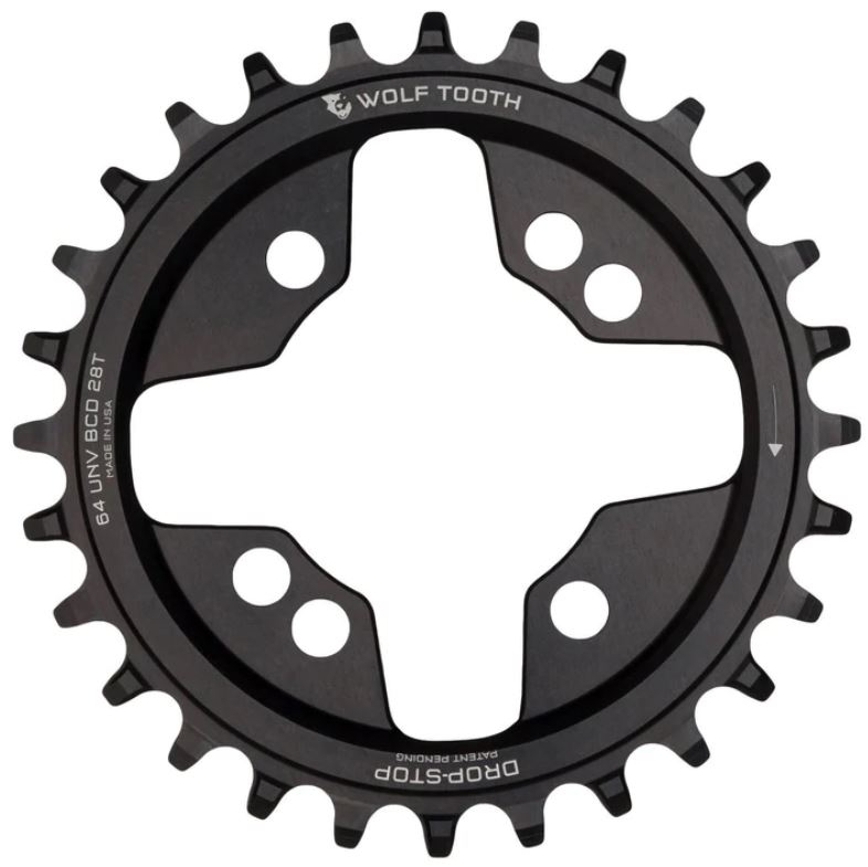 WOLFTOOTH MONOPLATO 28T 96 mm BCD para Shimano XT M8000 y SLX M7000 64 mm BCD
