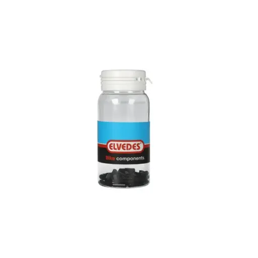 [EV-ELV2023092]  50 FERULAS "END CAPS" Ø3.3mm DIAMETRO INTERIOR (Ø5.7mm DIAMETRO EXTERIOR) x12mm ALUMINIO NEGRO