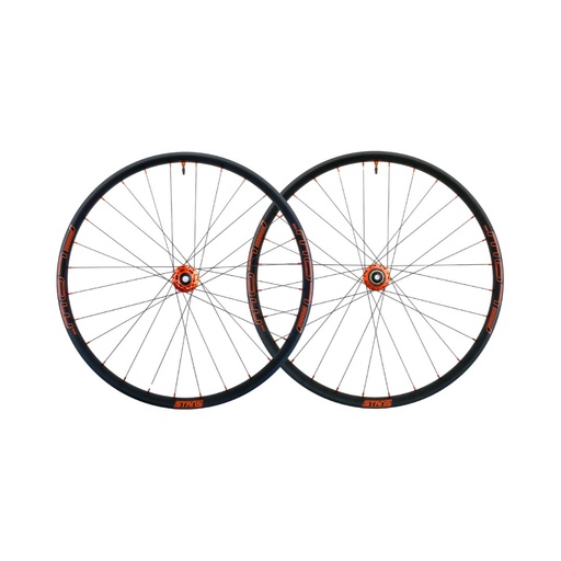[SN-275QR15145] JUEGO DE RUEDAS CON ARO STAN'S 27.5" 6T (DELANTERA QRX15 24H)(TRASERA QR X145 28H) EDICION ESPECIAL ROJO